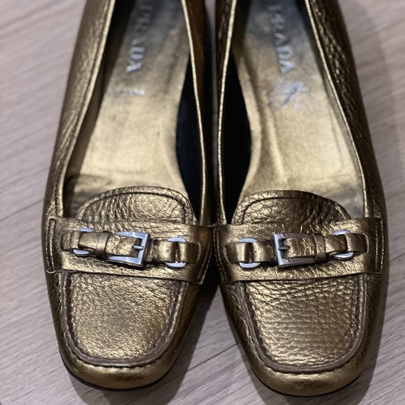 Prada Shoes (Gold) - Picture 1 of 2
